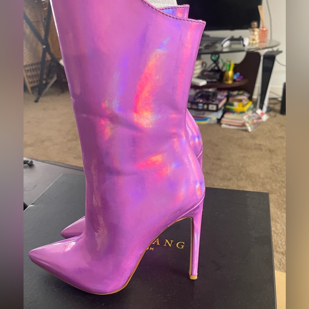 Azalea Wang Holographic Bootie in Purple!